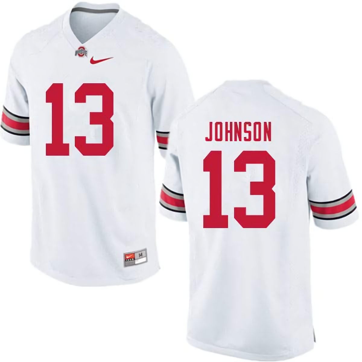 Tyreke Johnson Ohio State Buckeyes Men's NCAA #13 Nike White College Stitched Football Jersey BKV2056VY